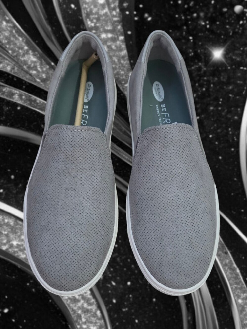 Dr. Scholls Ladie's Soft Grey "Nova" Slip-on Sneakers